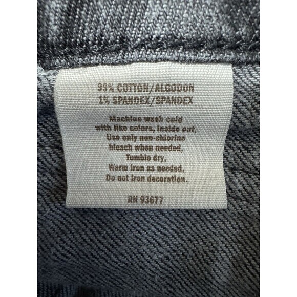 Y2K Low Rise Micro Mini Skirt Black Faded Denim Decree Size 11 Brat Baddie - Picture 6 of 8